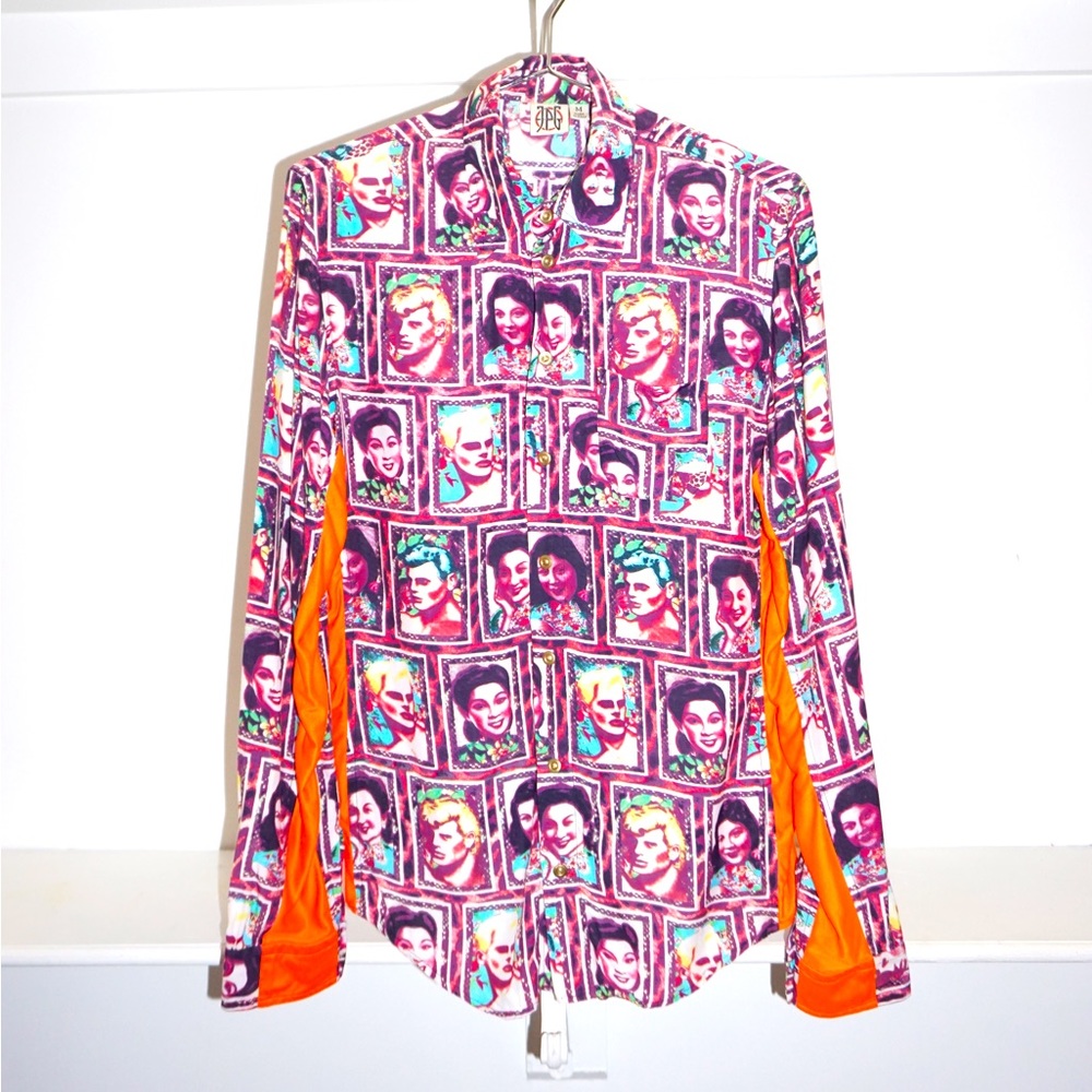 JEAN PAUL GAULTIER JPG VINTAGE FACES GRAPHIC LONGSLEEVE SHIRT ARCHIVAL